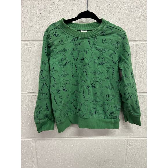 4t Boys Green long sleeve Sweater with Dinosaurs - Picture 1 of 3